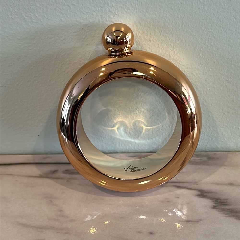 NEW Chic & Tonic Rose Gold Bangle Bracelet Flask